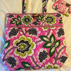 Vera Bradley tote with mini wallet
